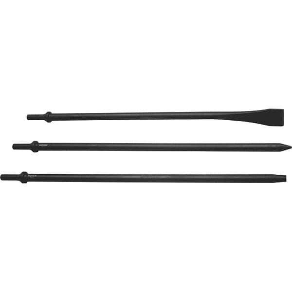 Mayhew - 1-1/8" Head Width, 18" OAL, Long Punch & Scraper Set - Round Drive, Round Shank, Steel - Top Tool & Supply