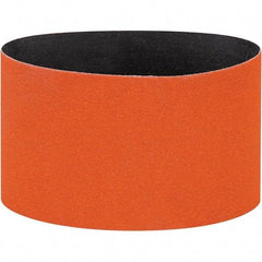 Dynabrade - 3-1/2" Wide x 15-1/2" OAL, 120 Grit, Ceramic Abrasive Belt - Ceramic, Coated, Y Weighted Cloth Backing, Wet/Dry - Top Tool & Supply