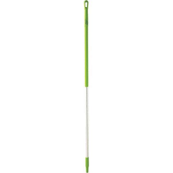 Vikan - 59 x 1-1/4" Aluminum Squeegee Handle - European Threaded Connection, Green - Top Tool & Supply