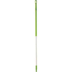 Vikan - 59 x 1-1/4" Aluminum Squeegee Handle - European Threaded Connection, Green - Top Tool & Supply