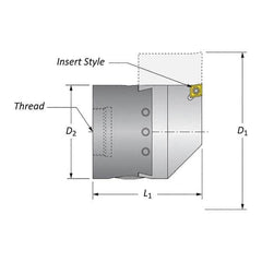 Allied Machine and Engineering - Boring Head Parts & Tools Type: Hardware Kit Includes: Boring Head Body; Dial Screw; Insert Holder; Torx Wrench; Wedge - Top Tool & Supply