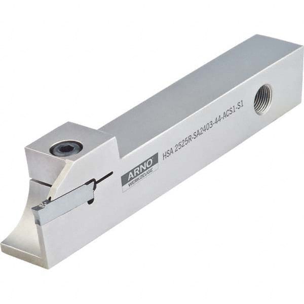 Arno - 0.866" Max Depth, 0.157 to 1.732" Width, External Right Hand Indexable Grooving/Cutoff Toolholder - Top Tool & Supply