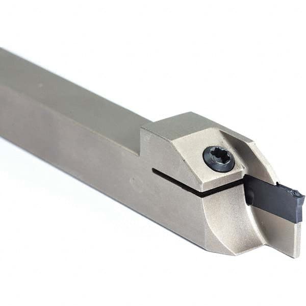 Arno - 0.63" Max Depth, 0.079 to 1.26" Width, External Right Hand Indexable Grooving/Cutoff Toolholder - Top Tool & Supply