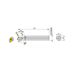 Indexable Threading Toolholder: External, Left Hand Steel, Series JS