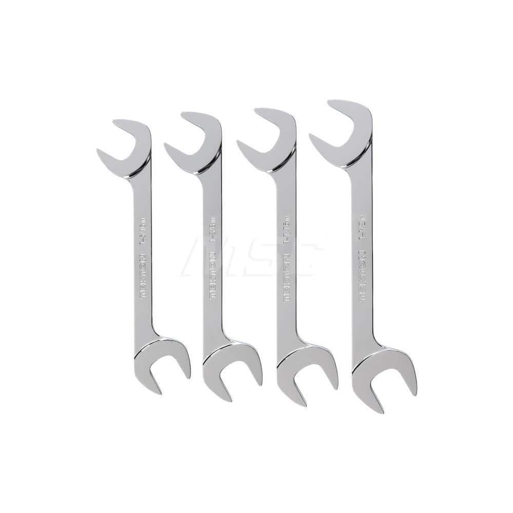 Wrench Set: 4 Pc, Inch Chrome-Plated