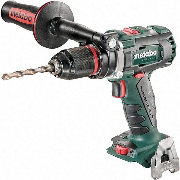 Metabo - 18 Volt 1/2" Chuck Pistol Grip Handle Cordless Drill - 500/1850 RPM, Keyless Chuck, Reversible, Lithium-Ion Batteries Not Included - Top Tool & Supply