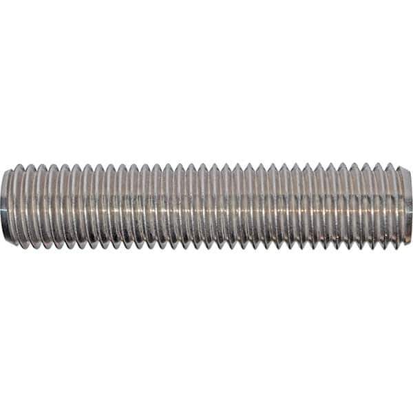 Value Collection - 5/8-11 3" OAL Fully Threaded Stud - Steel, Plain Finish, 3" Equal Thread Length, 3" Short Thread Length - Top Tool & Supply