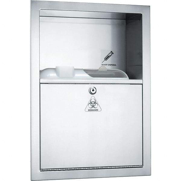 ASI-American Specialties, Inc. - Sharps Container Cabinets : Surface Mounted Color: Silver - Top Tool & Supply