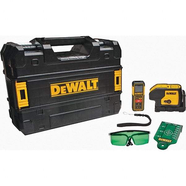 DeWALT - Level Kits Level Kit Type: 3 Spot Laser & Laser Distance Measurer Kit Maximum Measuring Range (Feet): 100 - Top Tool & Supply