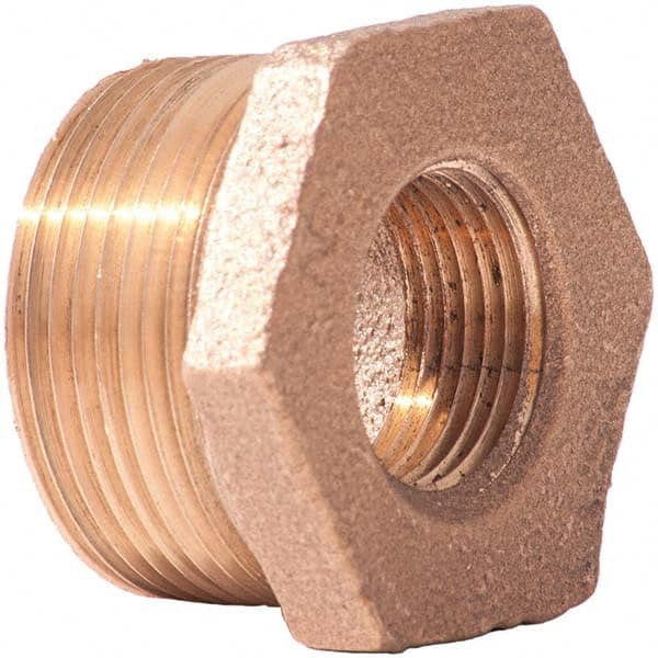 Merit Brass - Brass & Chrome Pipe Fittings Type: Hex Bushing Fitting Size: 3 x 2-1/2 - Top Tool & Supply