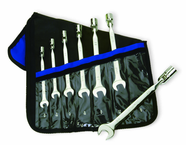 7 Pieces - Chrome - High Polished Flex Combination Wrench Set - 3/8 - 3/4" - Top Tool & Supply