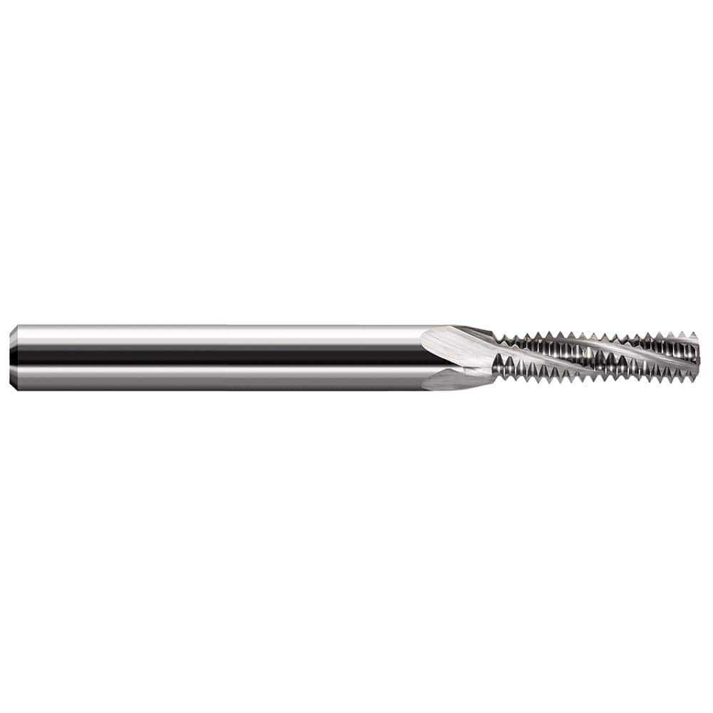 Harvey Tool - 1/4-28 Internal 28 TPI 1/4" Shank 3-Flute Solid Carbide Helical Flute Thread Mill - Exact Industrial Supply