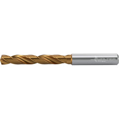 Jobber Length Drill Bit: 0.3425″ Dia, 140 °, Solid Carbide TiSiAlCrN, AlTiN Finish, 4.055″ OAL, Right Hand Cut, Straight-Cylindrical Shank, Series DC160-05-A0