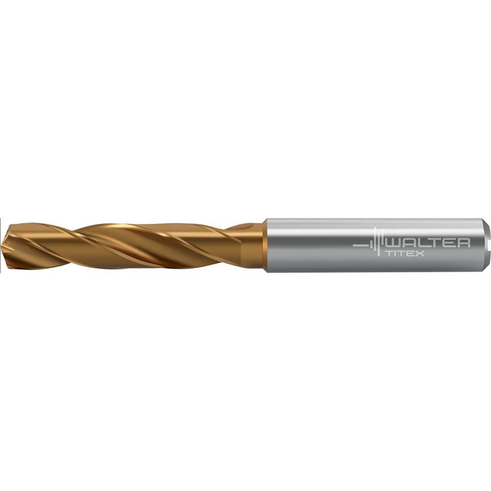 Screw Machine Length Drill Bit: 0.2441″ Dia, 140 °, Solid Carbide Coated, Right Hand Cut, Straight-Cylindrical Shank, Series DC160-03-A1