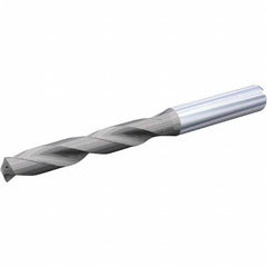 Screw Machine Length Drill Bit: 0.1969″ Dia, 140 °, Solid Carbide AlTiN & TiN Finish, Right Hand Cut, Spiral Flute, Straight-Cylindrical Shank, Series HPX