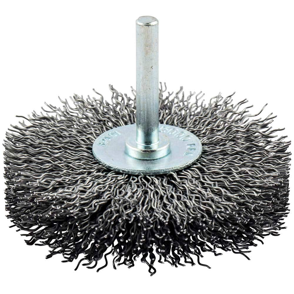 Norton - 3" OD, Crimped Carbon Wheel Brush - Top Tool & Supply