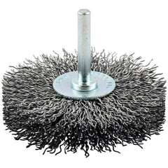 Norton - 3" OD, Crimped Carbon Wheel Brush - Top Tool & Supply