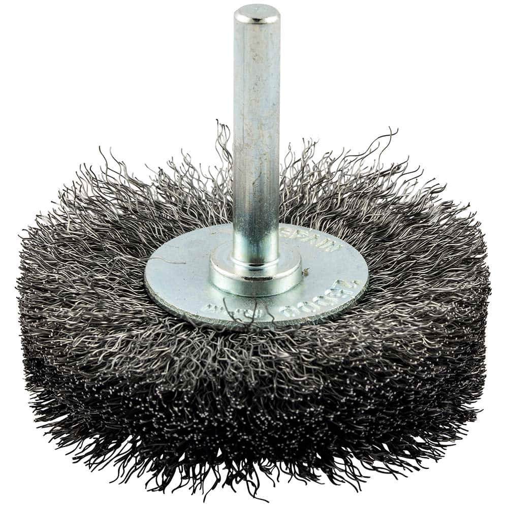 Norton - 2-1/2" OD, Crimped Carbon Wheel Brush - Top Tool & Supply