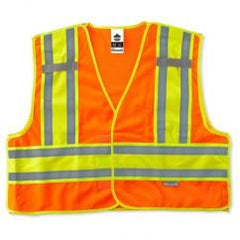 8245PSV L/XL ORG PUBLIC SAFETY VEST - Top Tool & Supply