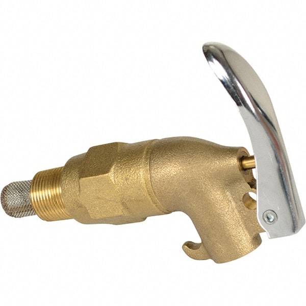 Vestil - 3/4" NPT Brass Adjustable Drum Faucet - 4" Long Extension - Top Tool & Supply