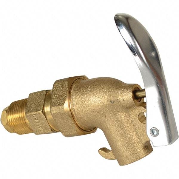 Vestil - 3/4" NPT Brass Adjustable Drum Faucet - 4" Long Extension - Top Tool & Supply