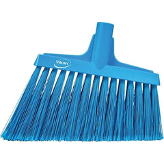 Vikan - 11-1/2" Wide, Blue Polyester Bristles, Angled Broom - Flagged, Water Resistant - Top Tool & Supply