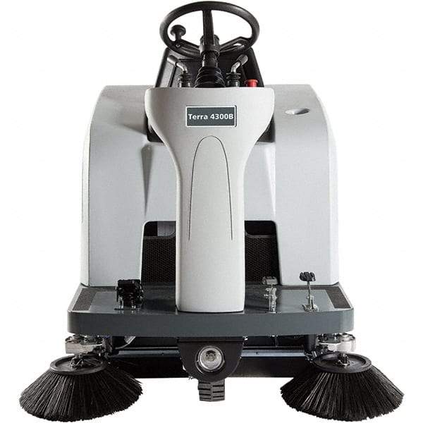 Advance - 46" Cleaning Width, Battery Powered Walk Behind & Sweeper - 0.8 hp, 420 RPM, Series Terra 4300B - Top Tool & Supply