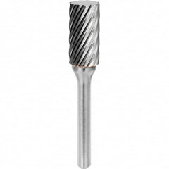 SGS Pro - 3/8" Cut Diam, 1/4" Shank Diam, Tungsten Carbide Inox Cut Cylinder Burr - Top Tool & Supply