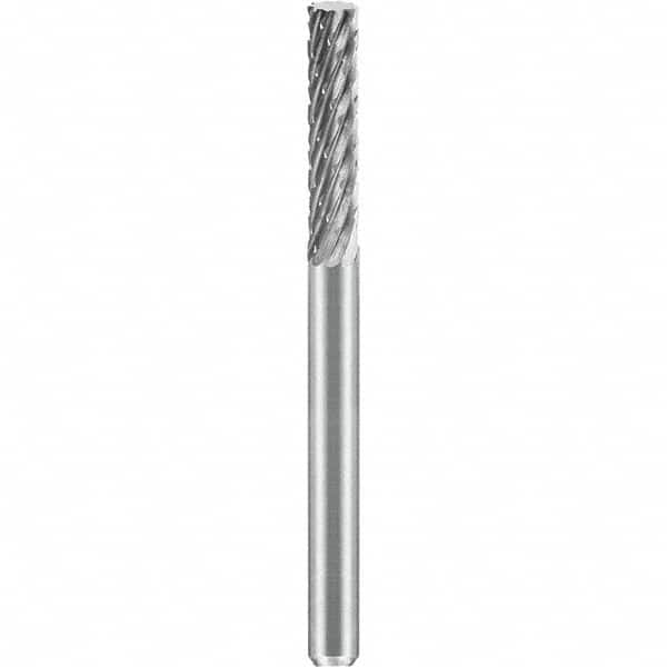 SGS Pro - 1/8" Cut Diam, 1/8" Shank Diam, Tungsten Carbide Double Cut Cylinder Burr - Top Tool & Supply