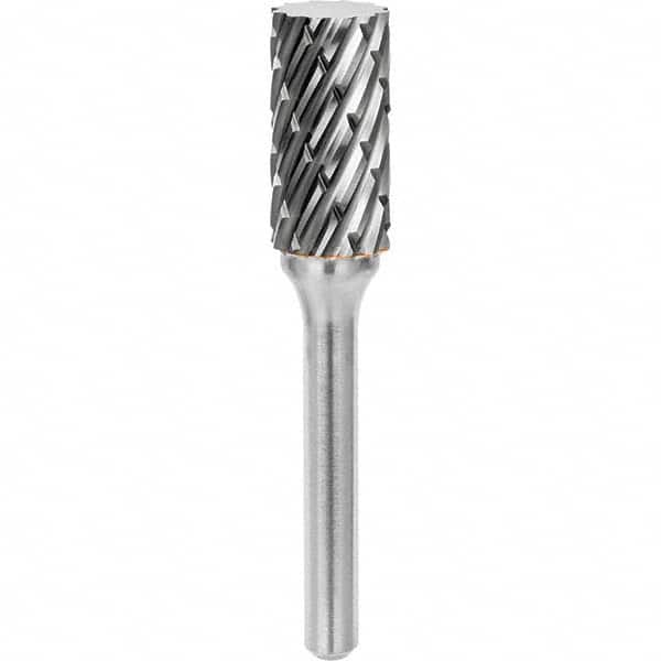 SGS Pro - 1/4" Cut Diam, 1/4" Shank Diam, Tungsten Carbide Steel Cut Cylinder Burr - Top Tool & Supply