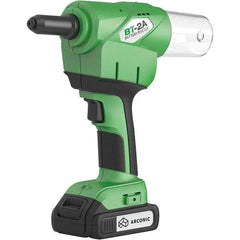 Marson - All up to 3/16" Closed End Rivet Capacity , 2,248 Lb Pull Force Cordless Electric Riveter - 0.83" Stroke Length, 14.4 Volt, Mandrel Collection, Battery Included - Top Tool & Supply