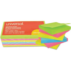 UNIVERSAL - Note Pads, Writing Pads & Notebooks Writing Pads & Notebook Type: Self-Stick Notes Size: 3 x 3 - Top Tool & Supply