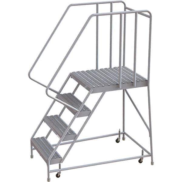 TRI-ARC - Rolling & Wall Mounted Ladders & Platforms Type: Rolling Warehouse Ladder Style: Rolling Safety Ladder - Top Tool & Supply