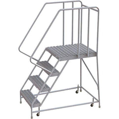 TRI-ARC - Rolling & Wall Mounted Ladders & Platforms Type: Rolling Warehouse Ladder Style: Rolling Safety Ladder - Top Tool & Supply