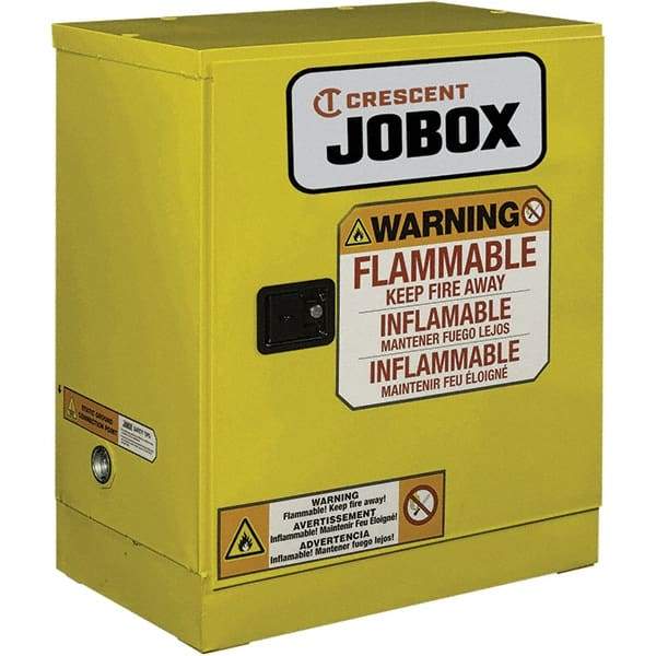 Jobox - Safety Cabinets   Hazardous Chemical Type: Flammable and Combustible Liquids    Color: Yellow - Top Tool & Supply