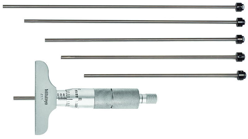 0 - 6'' Measuring Range - Ratchet Thimble - Depth Micrometer - Top Tool & Supply