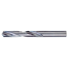 ‎K Dia. x 0.281″ Shank × 2-1/8″ Flute Length × 3-1/2″ OAL, 118°, Bright, 2xD Flute, Round Solid Carbide Drill - Exact Industrial Supply