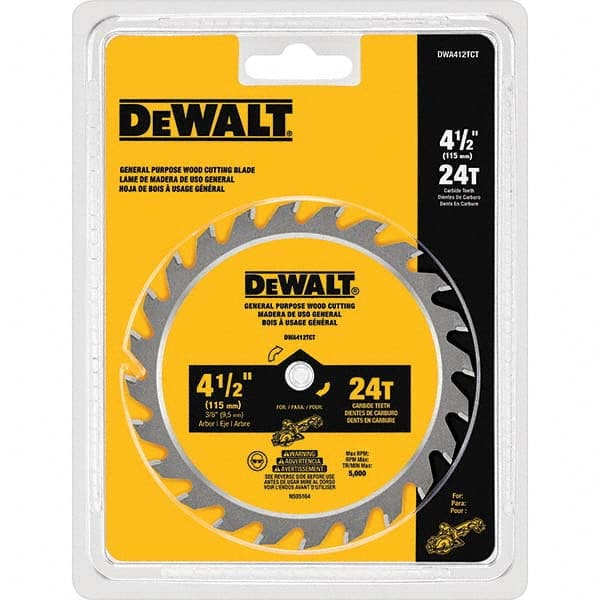 DeWALT - Wet & Dry-Cut Saw Blades Blade Diameter (Inch): 4-1/2 Blade Material: Carbide-Tipped - Top Tool & Supply