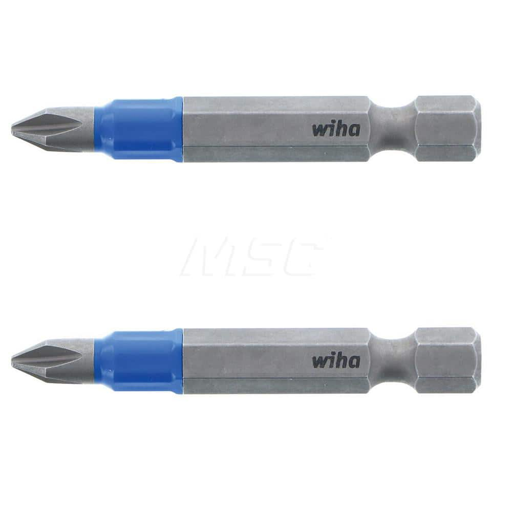 Power Screwdriver Bit: #1 Phillips, 1/4″ Hex Drive 2″ OAL