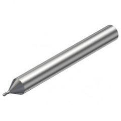 R216.42-01030-AE10G 1620 1mm 2 FL Solid Carbide Ball Nose End Mill w/Cylindrical Shank - Top Tool & Supply