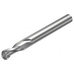 R216.42-12030-AK22A H10F 12mm 2 FL Solid Carbide Ball Nose End Mill w/Cylindrical Shank - Top Tool & Supply