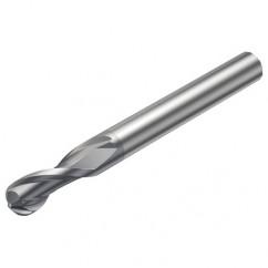 R216.42-12030-AK22G 1610 12mm 2 FL Solid Carbide Ball Nose End Mill w/Cylindrical Shank - Top Tool & Supply