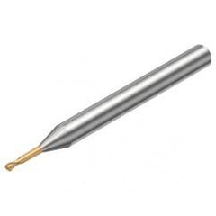 R216.42-00330-FC03G 1700 0.3mm 2 FL Solid Carbide ball nose endmill w/Cylindrical with Neck Shank - Top Tool & Supply