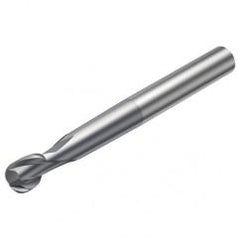 R216.62-04030-AO05G 1610 4mm 2 FL Solid Carbide Ball Nose End Mill spherical design w/Cylindrical Shank - Top Tool & Supply