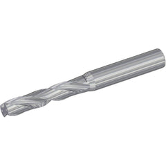 Screw Machine Length Drill Bit: 180 °, Solid Carbide Bright/Uncoated, Right Hand Cut, Helical Flute, Straight-Cylindrical Shank, Series B707