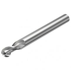 2B320-1200-NG H10F 12mm 2 FL Ballnose w/Reduced Cylindrical .3mm/.012 smaller than Cutting Diameter Shank - Top Tool & Supply