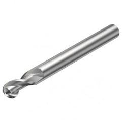 2B320-0600-NG H10F 6mm 2 FL Ballnose w/Reduced Cylindrical .3mm/.012 smaller than Cutting Diameter Shank - Top Tool & Supply