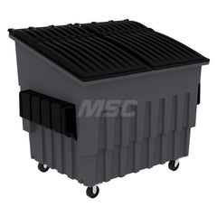 Trash Cans & Recycling Containers; Product Type: Front End Load Dumpster; Container Capacity: 4 cu yd; Container Shape: Rectangle; Lid Type: Sealed Rim; Container Material: Plastic; Color: Midnight Gray; Features: Quick Change Caster Brackets; Steel-Rod-R