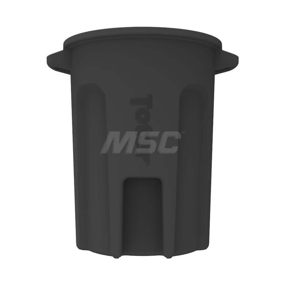 Trash Cans & Recycling Containers; Product Type: Trash Can; Container Capacity: 32 gal; Container Shape: Round; Lid Type: No Lid; Container Material: Plastic; Color: Black; Features: Integrated Handles Aids In Lifting Of Can & Improves Dumping Efficiency;