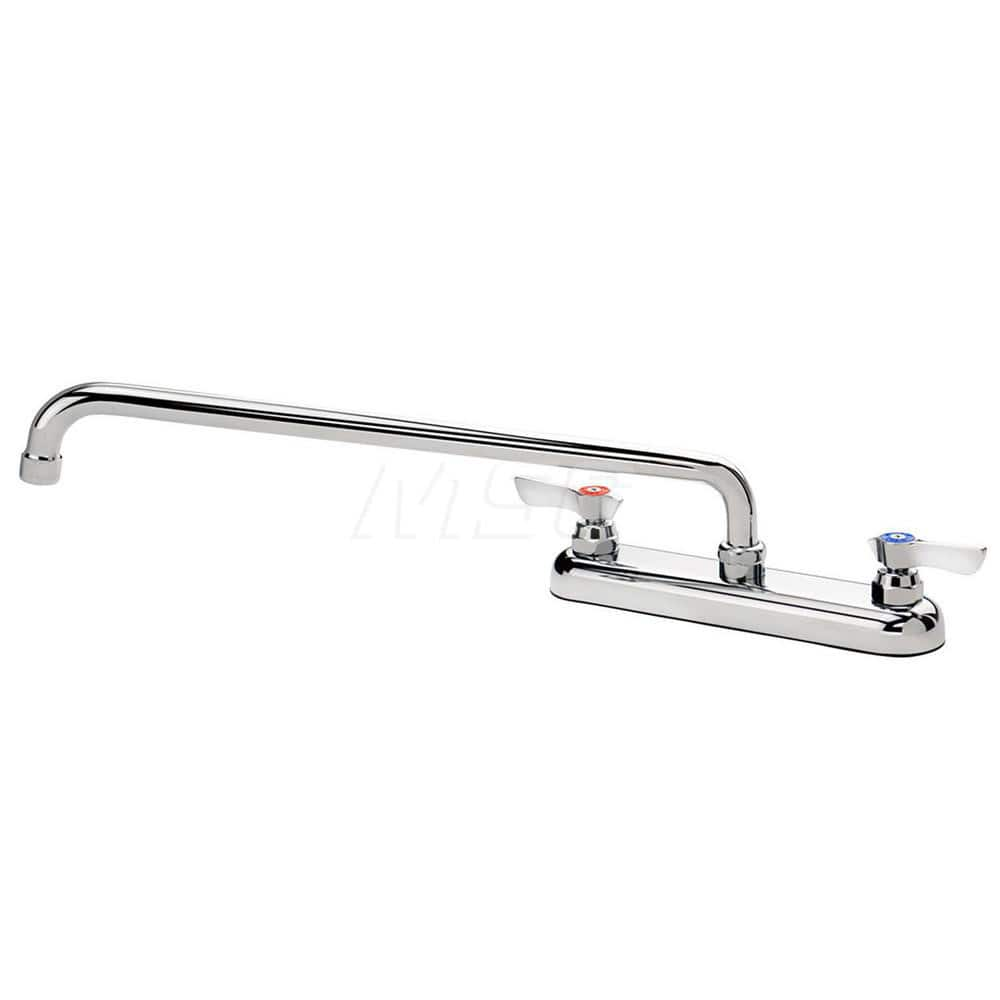 Industrial & Laundry Faucets; Type: Base Mount Faucet; Style: Base Mounted; Design: Base Mounted; Handle Type: Lever; Spout Type: Swing Spout/Nozzle; Mounting Centers: 8; Spout Size: 16; Finish/Coating: Chrome Plated; Type: Base Mount Faucet; Minimum Orde